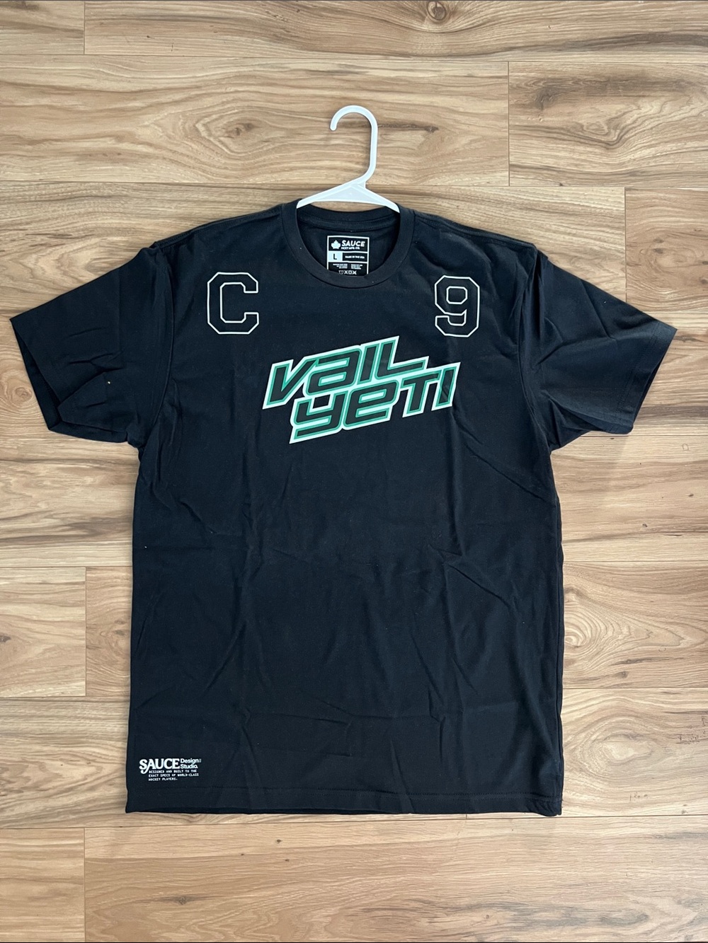 Vail Yeti Black Graphic Tee by Sauce Hockey